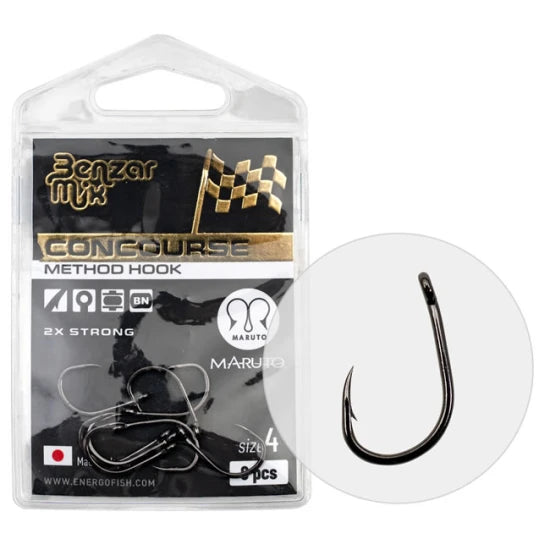 Carlige Benzar Mix Concourse Method 2x Strong Nr.12, 8buc/plic