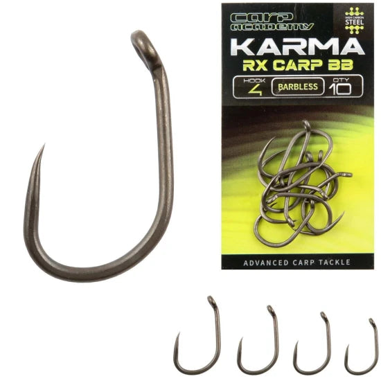 Carlige Carp Academy Karma Rx Carp Barbless, Nr.2, 10buc/pac