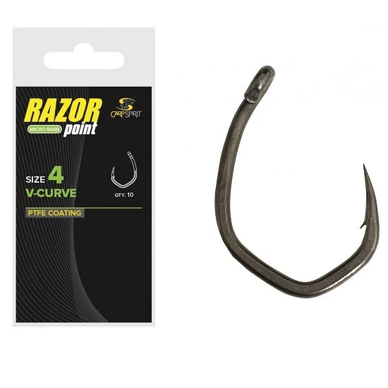 Carlige Carp Spirit Razor Point V-curve Nr.10