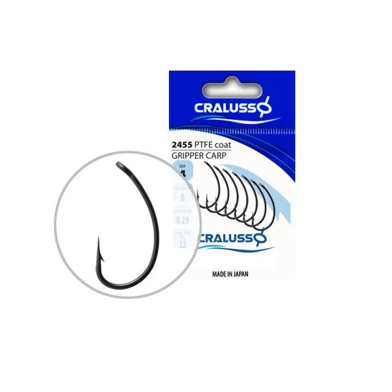 Carlige Crap Teflonate Cralusso Gripper Carp Nr.8 8buc