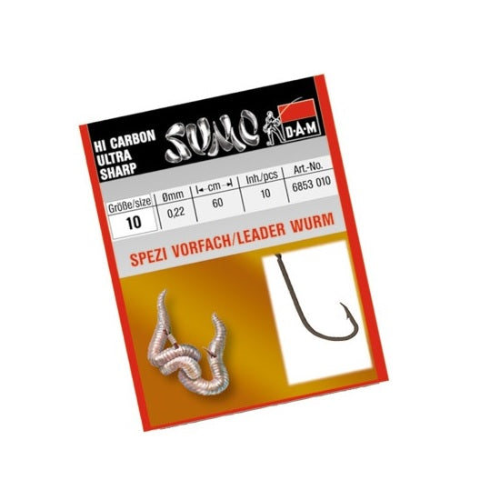 Carlige DAM Sumo Spezi Wurm Black Legate Nr.10 Fir 0.22mm