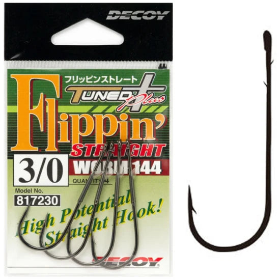 Carlige Decoy Worm 144 Flippin Straight Nr.2/0, 5buc/pac