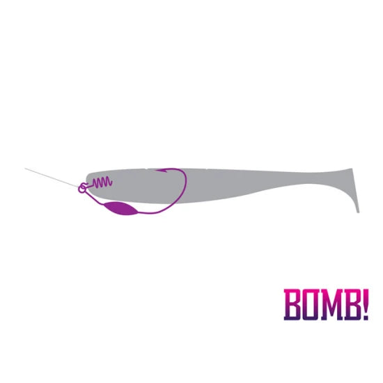 Carlige Delphin Offset Lestat Bomb! Heavyshank / 5pcs 3g 3/0