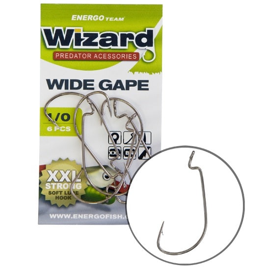 Carlige EnergoTeam Wizard Offset Drop Shot BN nr.2/0
