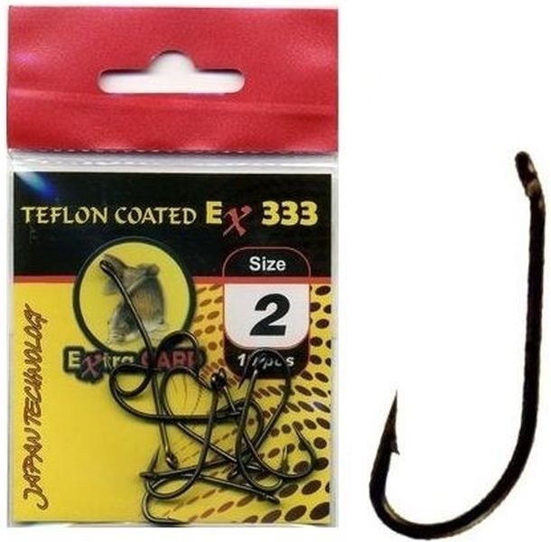 Carlige Extra Carp Teflon Hooks Series EX333, Nr.4, 10buc/pac