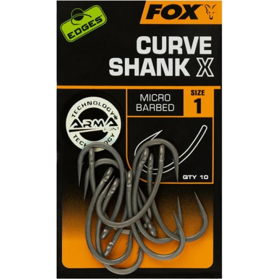 Carlige Fox Curve Shank X Micro Barbed, Nr.1, 10buc/pac
