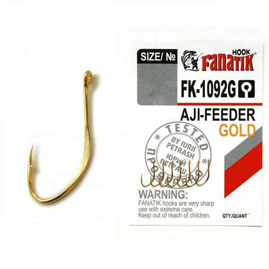 Carlige Fanatik FK-1092G No.7 Aji-Feeder Gold 8buc/plic