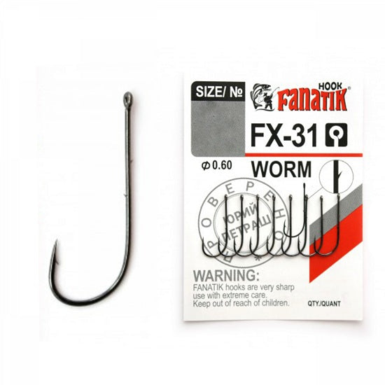 Carlige Fanatik FX-31 No.8 Worm 8buc/plic