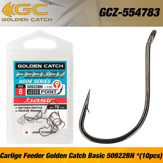 Carlige Feeder Golden Catch Basic 50922BN Nr 12, 10buc
