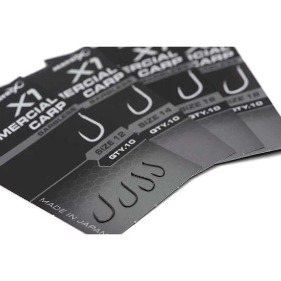 Carlige Feeder Matrix X1 Commercial Carp Hooks, Barbless, Nr.12, 10buc/pac