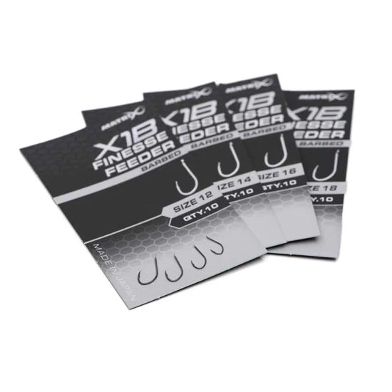 Carlige Feeder Matrix X1b Finesse Feeder Hooks, Barbed, Nr.16, 10buc/pac