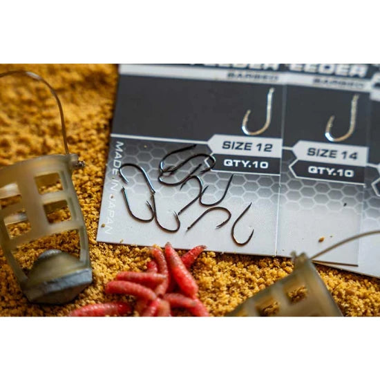 Carlige Feeder Matrix X1b Finesse Feeder Hooks, Barbed, Nr.18, 10buc/pac