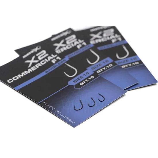Carlige Feeder Matrix X2 Commercial F1 , Barbless, Nr.18, 10buc/pac