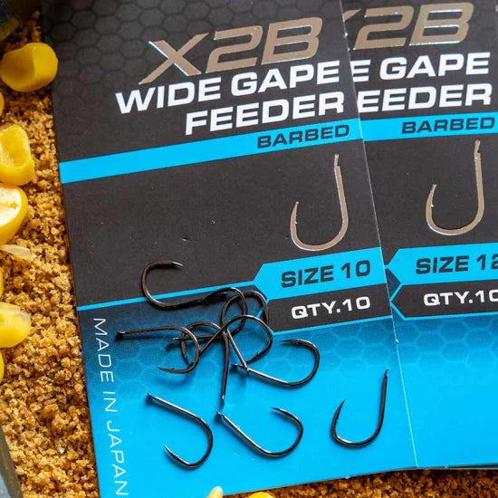 Carlige Feeder Matrix X2b Wide Gape , Barbed, Nr.10, 10buc/pac