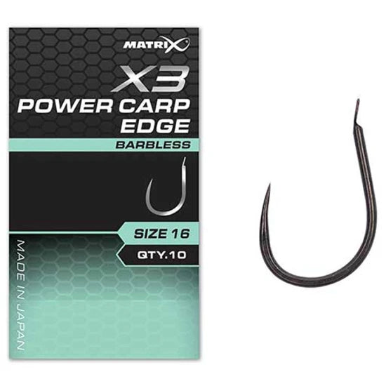Carlige Feeder Matrix X3 Power Carp Edge , Barbless, Nr.16, 10buc/pac
