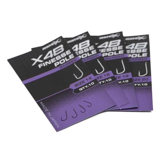 Carlige Feeder Matrix X4b Finesse Pole, Barbed, Nr.20, 10buc/pac