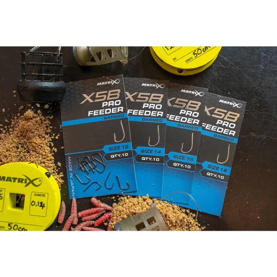Carlige Feeder Matrix X5b Pro Feeder, Barbed, Nr.18, 10buc/pac