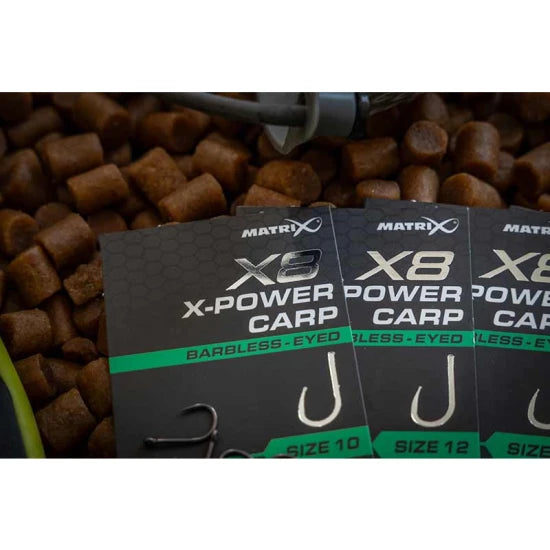 Carlige Feeder Matrix X8 Power Carp, Barbless, Nr.10, 10buc/pac