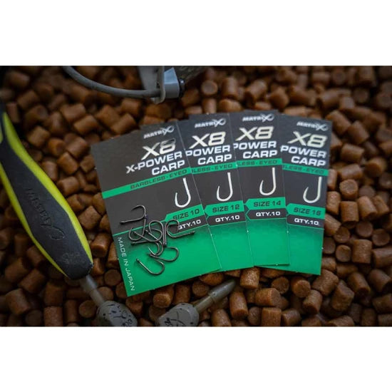 Carlige Feeder Matrix X8 Power Carp, Barbless, Nr.12, 10buc/pac