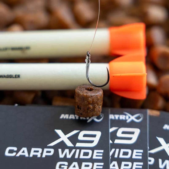 Carlige Feeder Matrix X9 Carp Wide Gape, Barbless, Nr.16, 10buc/pac