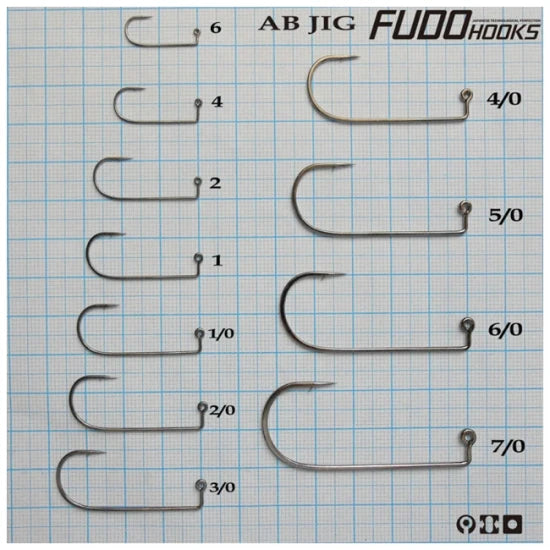 Carlige Fudo Ab Jig Black Nickel Nr.2/0 50buc/bulk