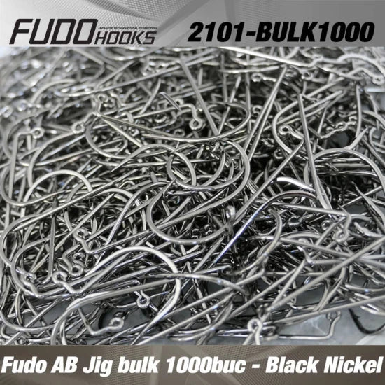 Carlige Fudo Ab Jig Black Nickel Nr.2, 1000buc/bulk