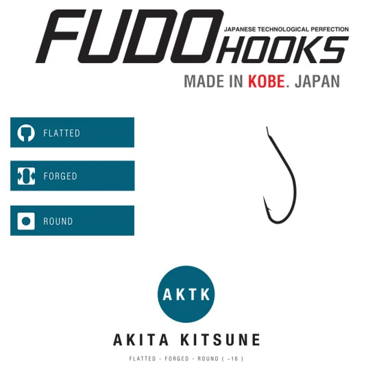 Carlige Fudo Akita Kitsune Nr.15 Bn (black Nikel) 19buc/plic