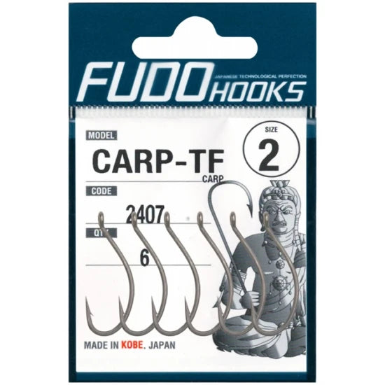 Carlige Fudo Carp Tf-2407 Teflonat, Nr.4, 8buc/pac
