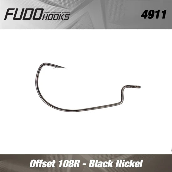 Carlige Fudo Offset 108r 4911 Bn Black Nickel Nr.1/0  4buc/plic