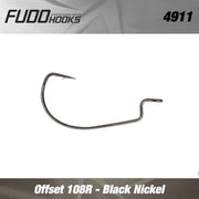 Carlige Fudo Offset 108r 4911 Bn Black Nickel Nr.1/0  4buc/plic