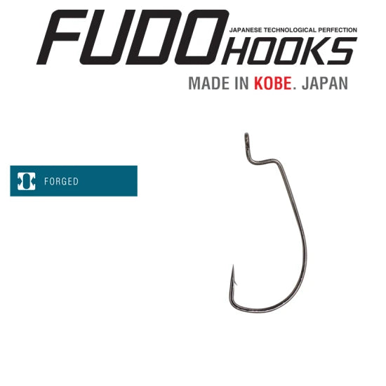 Carlige Fudo Offset 108r 4911 Bn Black Nickel Nr.1  5buc/plic
