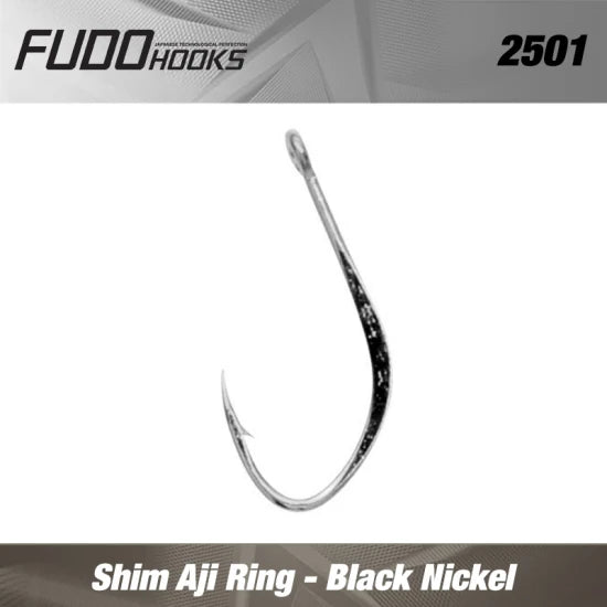 Carlige Fudo Shin Aji Ring Black Nickel Nr.5 12buc/plic