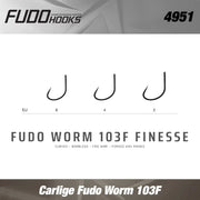 Carlige Fudo Worm 103f Finesse Nr.4 11buc/plic