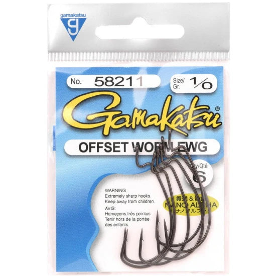Carlige Gamakatsu Worm Offset Ewg Nano Alpha, Nr.2/0, 6buc/pac
