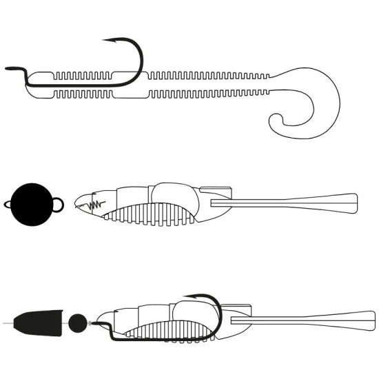 Carlige Gamakatsu Worm Offset Rb Nano Alpha, Nr.2/0, 6buc/pac