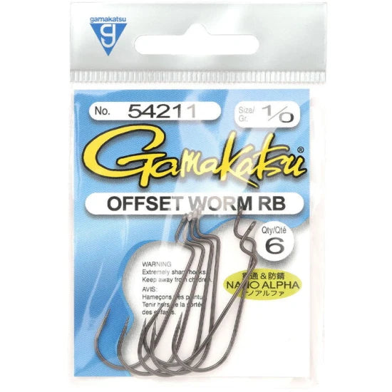Carlige Gamakatsu Worm Offset Rb Nano Alpha, Nr.3/0, 6buc/pac