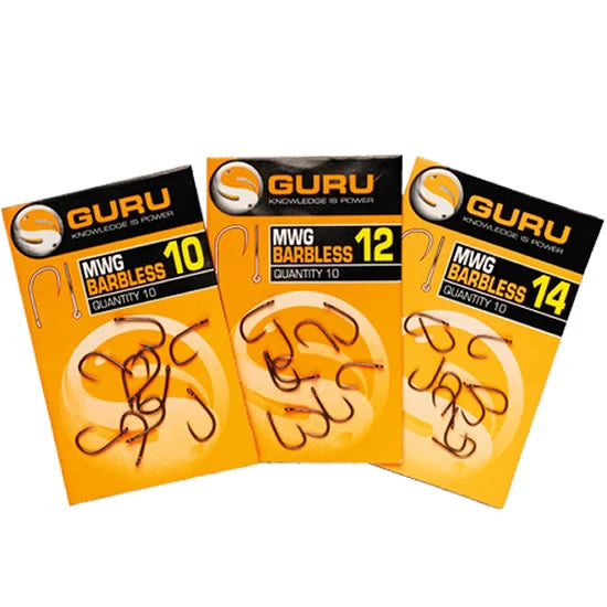 Carlige Guru Barbless Mwg Nr.10, 10buc/pac