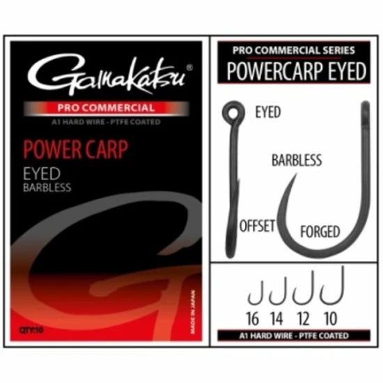 Carlige Gamakatsu Coars Pro-c Powercarp Eyed, Nr.12, 10buc/pac