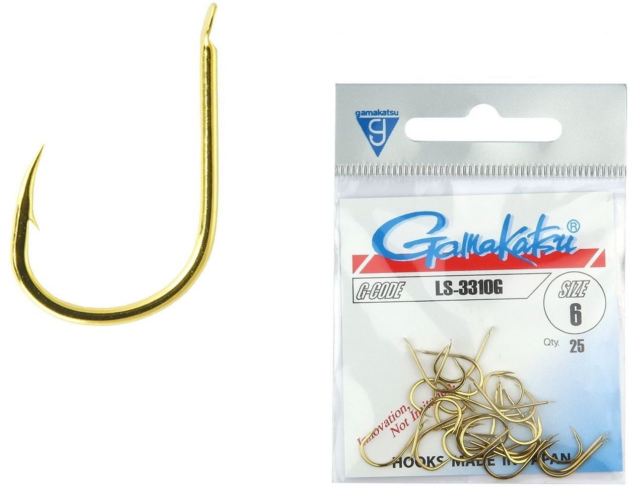 Carlige Gamakatsu LS-3310G, Gold, nr.8, 25buc/plic