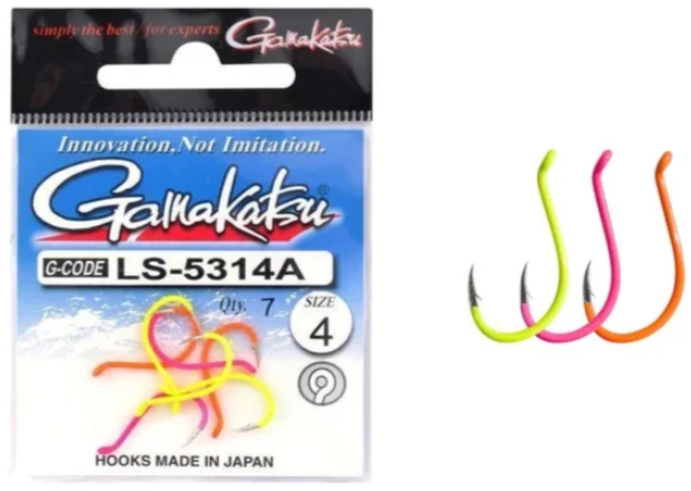 Carlige Gamakatsu LS-5314 Multicolor N/L, Nr.4, 7buc/pac