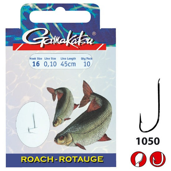 Carlige Gamakatsu Legate Roach 10buc/plic Carlig 12 + Fir 0.14mm