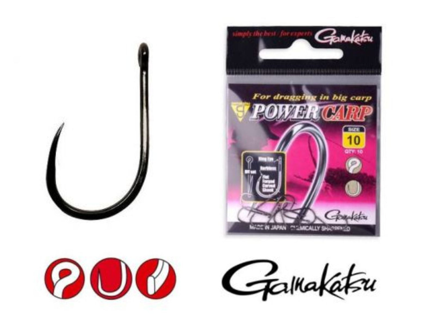 Carlige Gamakatsu Power Carp Ring Eye BB Nr.14 10buc/plic