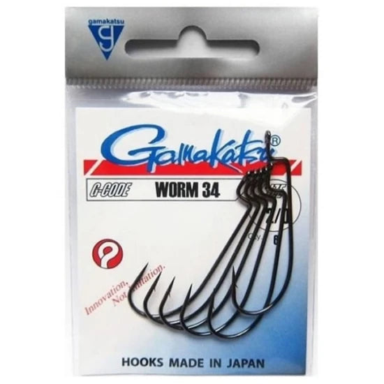 Carlige Gamakatsu Worm-34 Nr.2/0, 6buc/pac