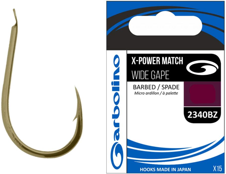 Carlige Garbolino X-Power Match Wide Gape 2340BZ, Nr.12, 15buc/plic