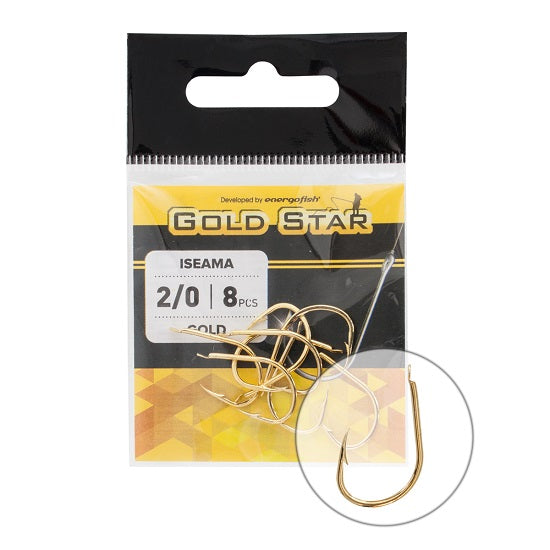 Carlige GoldStar ISEAMA GOLD Nr 1/0 8buc