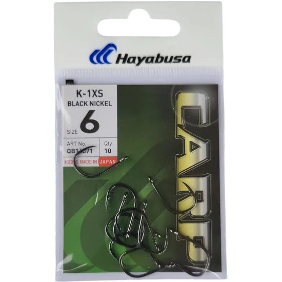 Carlige Hayabusa Wide Gape K-1xs Black Nickel Qb14371, Nr.6, 10buc/pac