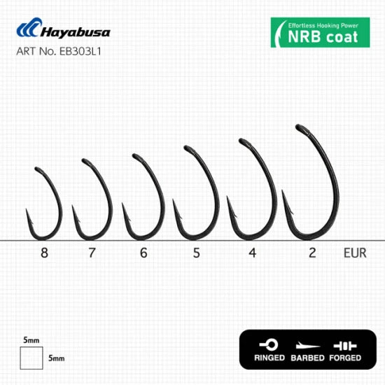Carlige Hayabusa Z-1 Nonreflective Nr.8, 10buc/pac