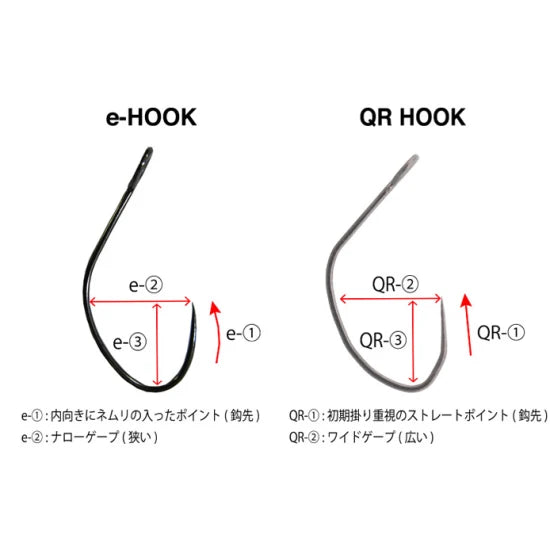 Carlige Jackall E-hook L, Nr.6, 15buc/pac
