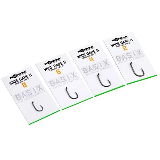 Carlige Korda Basix Wide Gape Barbless, Nr.6, 10buc/pac