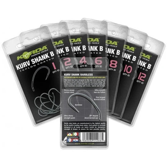 Carlige Korda Kurv Shank Barbless, Nr.2, 10buc/pac